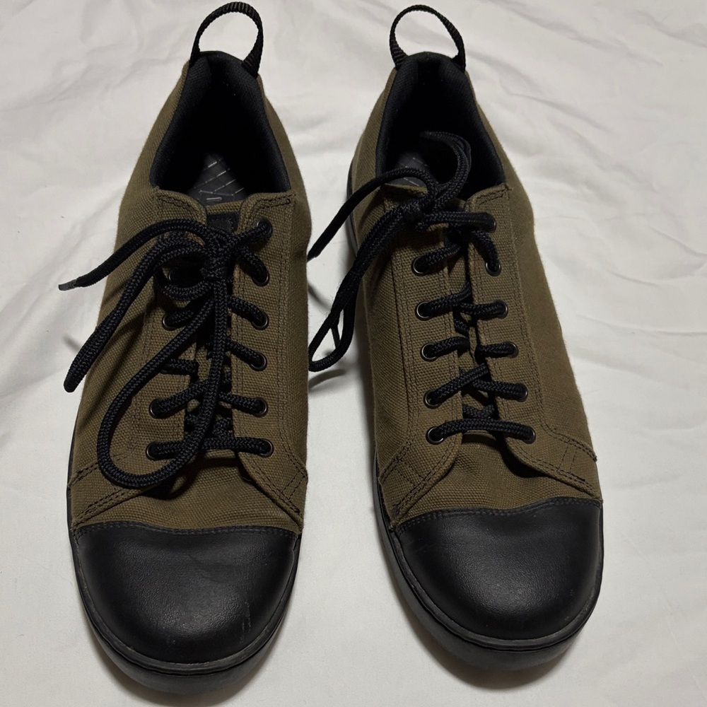 Men's Olive and Black Canvas Sneakers